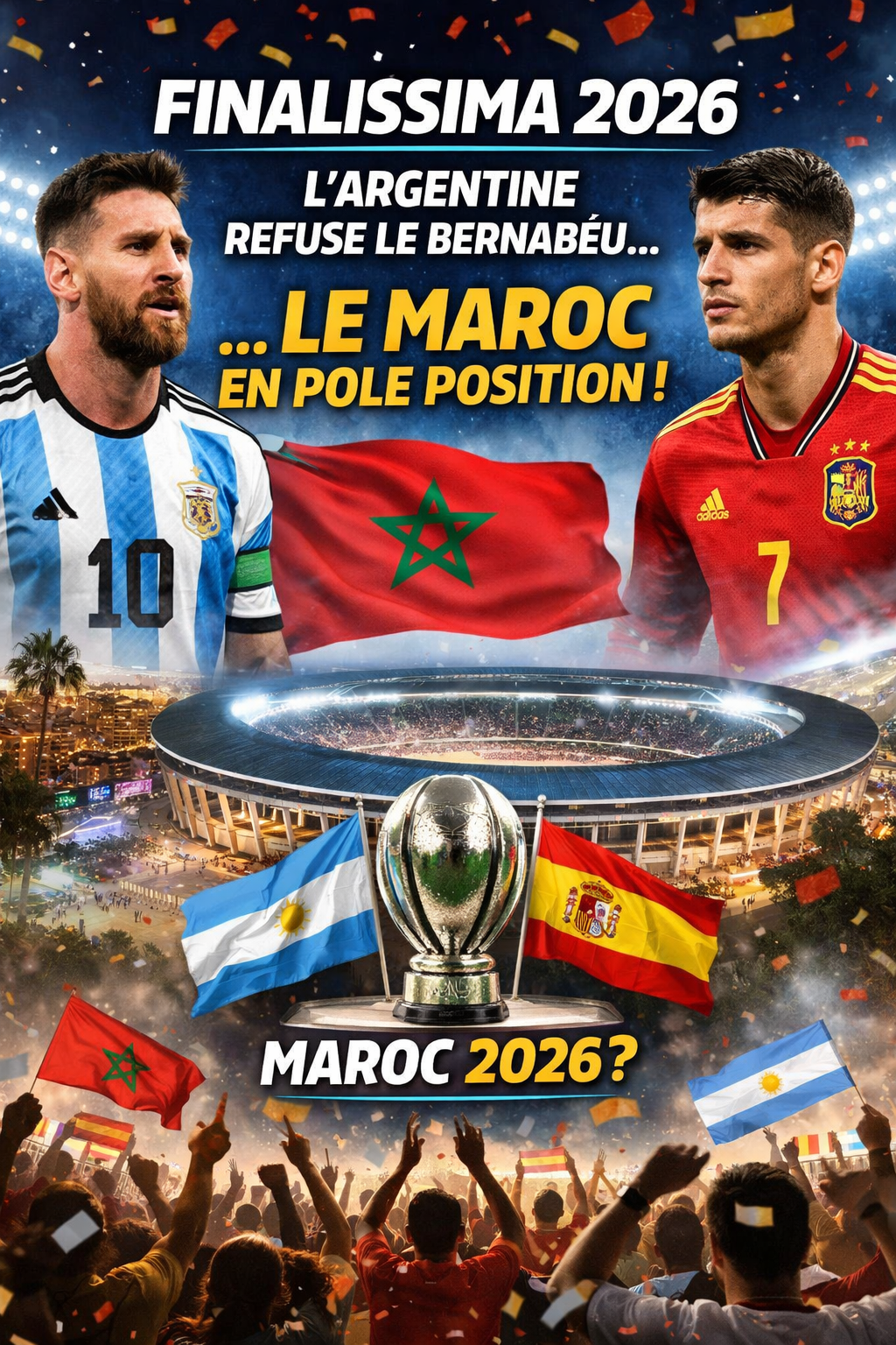 Finalissima 2026: Argentina rejects Bernabéu, Morocco the leading alternative